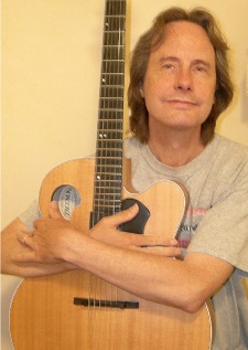 George with his Tacoma Hollow Body Jazz Guitar