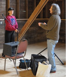 George Seccombe of Alpine Music Studios volunteering at Soundfalls in Carnation, WA